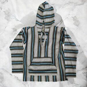 ORIGINAL SENOR LOPEZ Men’s Blue Teal Baja Hoodie Size Medium